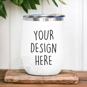 Wine Tumbler Mockup | 12 oz White Tumbler Mockup | Tumbler Mockup | White Tumbler Mockup | White Wine Tumbler | JPG Digital Download