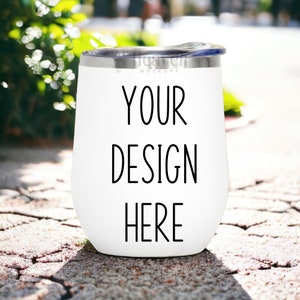 Wine Tumbler Mockup | 12 oz White Tumbler Mockup | Tumbler Mockup | White Tumbler Mockup | White Wine Tumbler | JPG Digital Download
