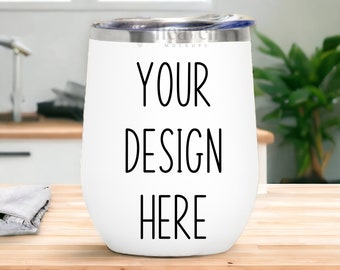 Wine Tumbler Mockup | 12 oz White Tumbler Mockup | Tumbler Mockup | White Tumbler Mockup | White Wine Tumbler | JPG Digital Download