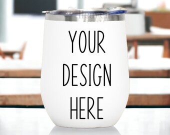 Maqueta de vaso de vino / Maqueta de vaso blanco de 12 oz / Maqueta de vaso / Maqueta de vaso blanco / Vaso de vino blanco / Descarga digital JPG