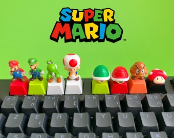 Super Mario Tastatur-Tastenkappen für mechanische benutzerdefinierte Tastatur Mario Figuren Luigi Yoshi Toad Koopa Videospiele Tastaturtaste