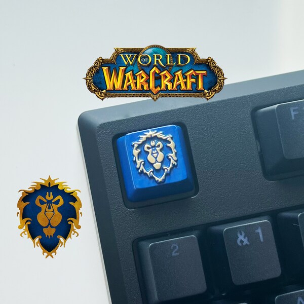 Touche clavier World of Warcraft en métal pour clavier personnalisé mécanique, LOL keycaps gaming jeux vidéo, touche de clavier artisanale