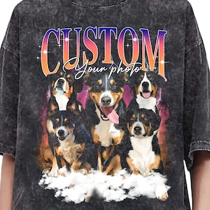Chemise bootleg personnalisée couleurs confort, Chemise personnalisée pour animal de compagnie, Chemise personnalisée pour chien, Cadeau souvenir chien, Version personnalisée pour chien, Chemise portrait de chien