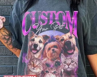 Custom Pet Shirt, Custom Vintage T Shirts, Vintage 90s Rap T Shirt, Custom Bootleg Rap Tee, Vintage dog shirt, Custom Dog Shirt, Dog t shirt