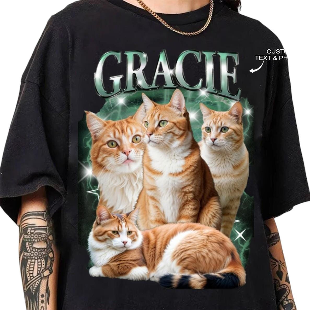 Pet Custom Vintage Washed Shirt, Custom Cat Graphic Unisex T-Shirt, Dog Bootleg Retro 90's Tee Gift For Her, Custom Your Pet