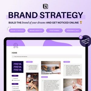 Brand Strategy Notion Template | Branding kit, Visual identity, Positioning your business | Ideal Customers | Marketing | Guidelines | Logo