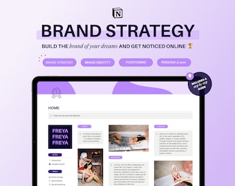 Brand Strategy Notion Template | Branding kit, Visual identity, Positioning your business | Ideal Customers | Marketing | Guidelines | Logo