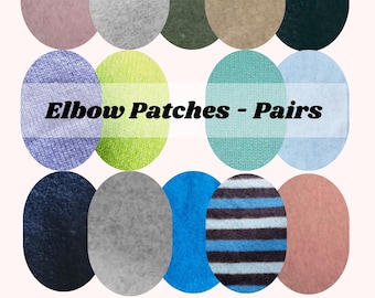 Elbow Patches Cashmere Pairs  - Sew on Elbow Patches for Sweater - Visible Mending -  hole repair - 100% Cashmere - Applique - Repair Patch