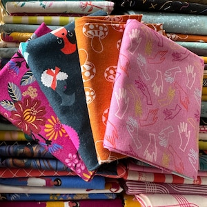Ruby Star Society Fat Quarter Lucky Dip Bundle – Pack of 3, 5 or 10– Moda Fabric – Modern Fabric Surprise Pack- Stash Builder