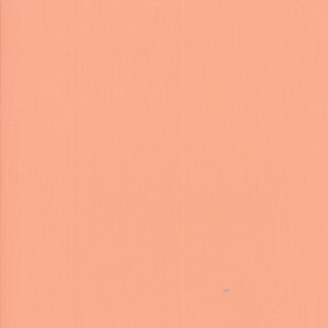 Moda Bella Solid Peach Blossom PINK Plain/Basic from Moda Fabrics. 44&quot; Wide. Premium Quilting Cotton with High Thread Count MSO9900 423