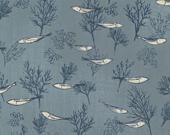 To The Sea - Janet Clare - Shoal - Sky - 16932-15 quilting fabric 100% cotton