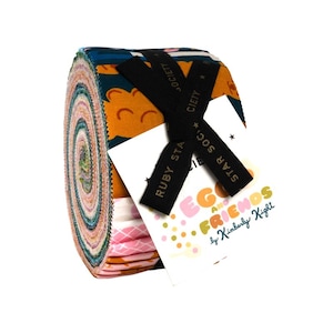 Egg and Friends Jelly Roll - Ruby Star Society - 2,5-Zoll-Streifen - Moda Quilting Cotton