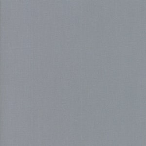 Moda Bella Solid Grey Steel Plain/Basic from Moda Fabrics. 44&quot; Wide. Premium Quilting Cotton with High Thread Count