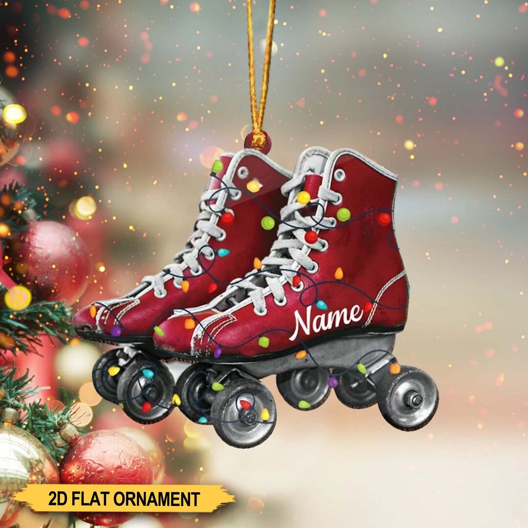 Personalized Roller Skate 2D Flat Ornament Roller Derby Etsy