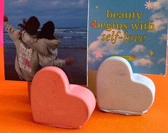 Porte-cartes en béton en forme de coeur | support photo Polaroid | Cadeau de mariage | Décoration minimaliste | Idée cadeau d'anniversaire | Porte-cartes de visite