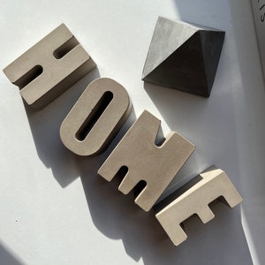 Concrete Letters | Valentine's Day Gift | Personalised Gift | A-Z All Letters | 3D Freestanding Words | Shelf Decor | Alphabet Mother's Day