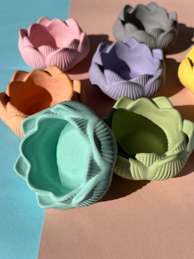 Lotus Flower Shaped Tealight Candle Holder Home Decor Trinket Jewelry