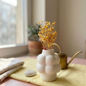 Handmade Concrete Bubble Vase: Minimalist Scandinavian Decor, Tabletop, Birthday Gift, Wedding Favor