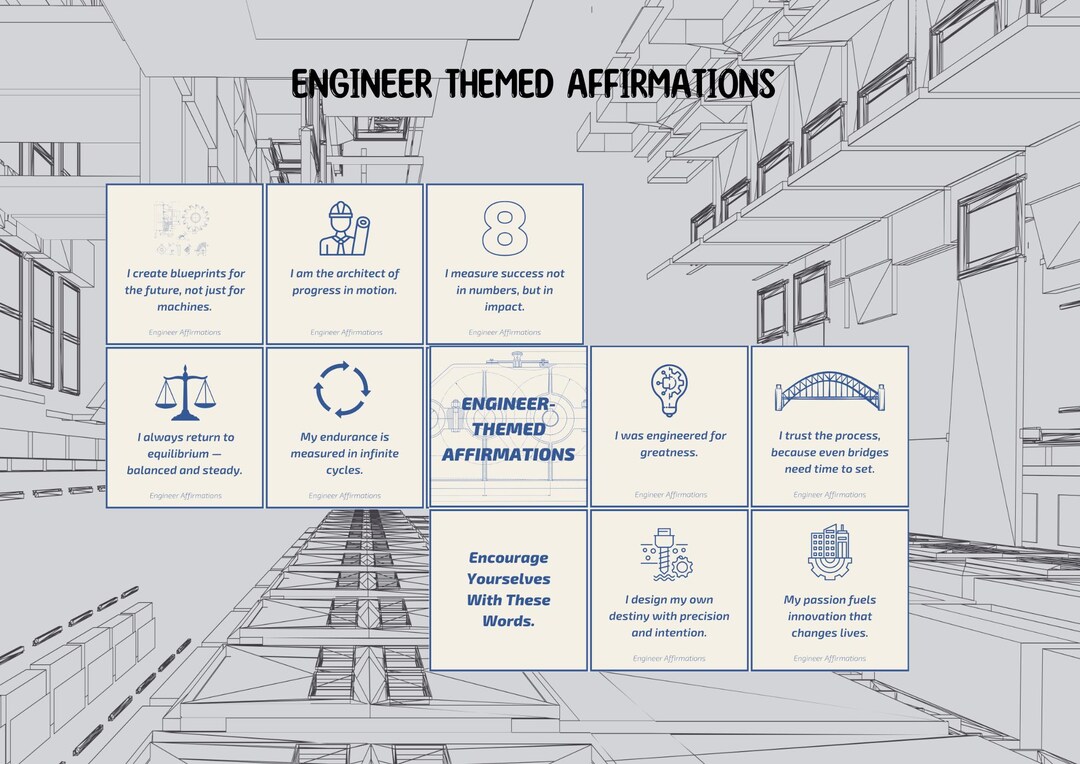 Engineer-themed Affirmation Cards | “I Build, I Solve, I Create” Deck ...