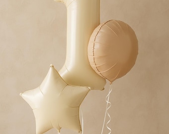 Neutral Number One Balloon | First Birthday Party Decor