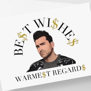 Tarjeta de felicitación con los mejores deseos de David inspirada en Schitt's Creek