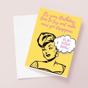 Carte d'anniversaire Gin O'clock