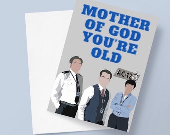 Line Of Duty Geburtstagskarte 'Happy Birthday' Mit Gebogenem Kupfer-Akzent – Englischer Spruch, 5x7 Zoll, Inkl. Farbigem Umschlag