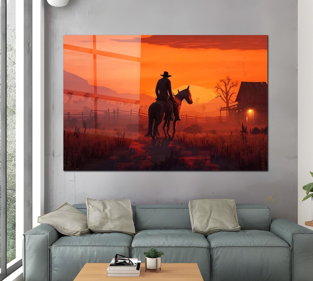 Arthur Wall Art Red Dead Redemption Wall Art Tempered Etsy
