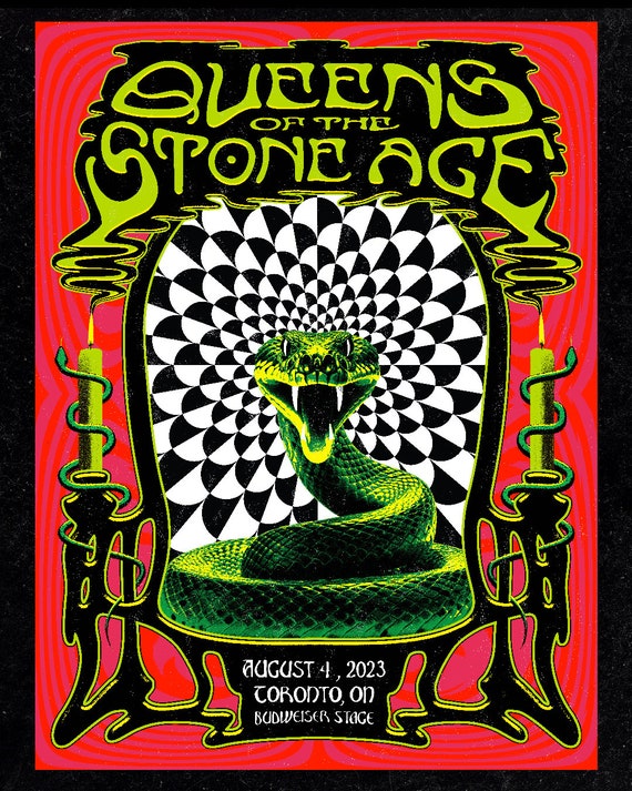 TEST PRINTS - Queens of the Stone Age - Toronto 2023 Show Poster