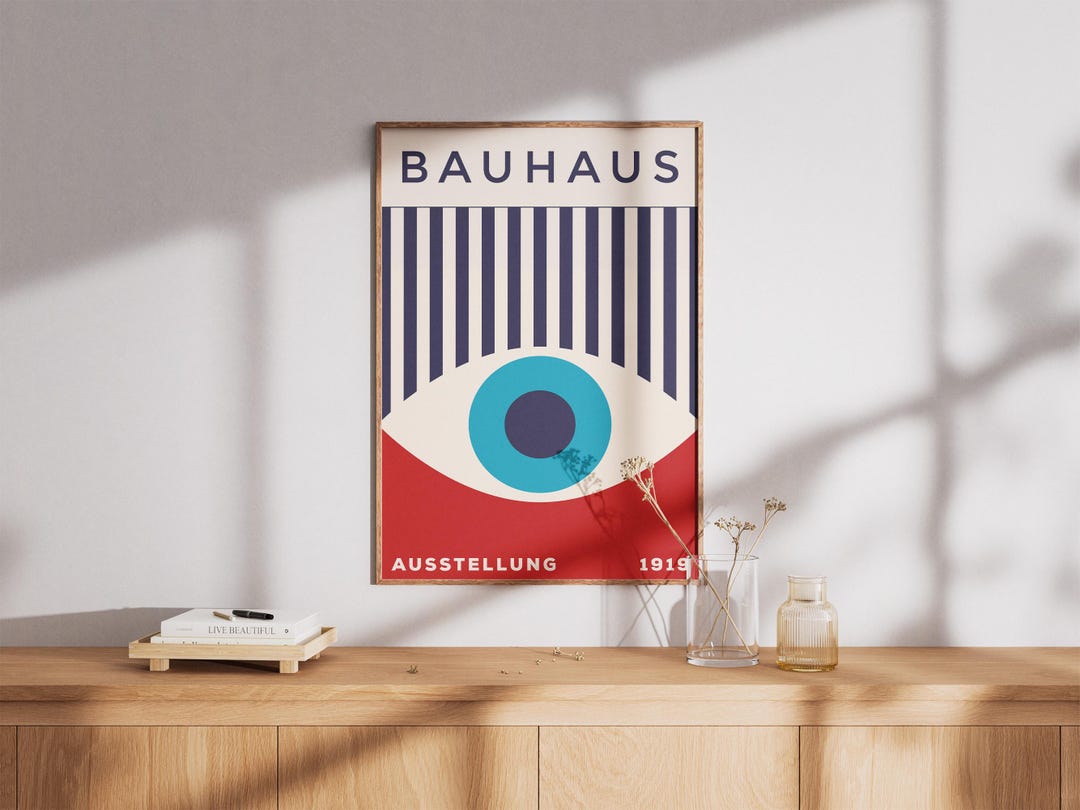 Bauhaus Poster – Minimalist Geometric Wall Art, Mid Century Modern ...