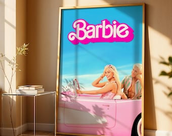 Barbie, 2023, Movie Poster – Vintage Style Film Print, Minimalist Movie Wall Art, Cinematic Poster, Home Decor