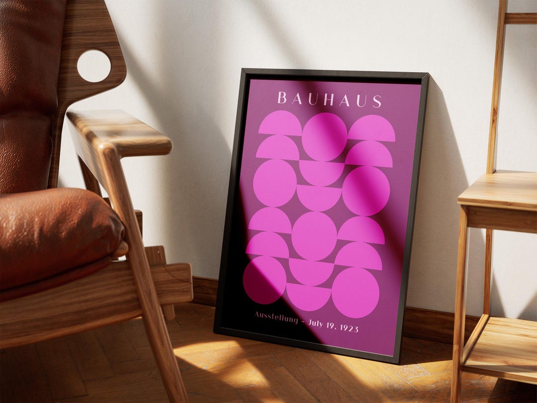 Bauhaus Poster – Minimalist Geometric Wall Art, Mid Century Modern ...