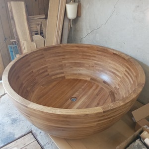 Handmade Wooden Bathtub