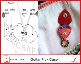 PDF Pattern of Guitar Pick Case