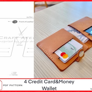 PDF Pattern of 4 Card&Money Wallet