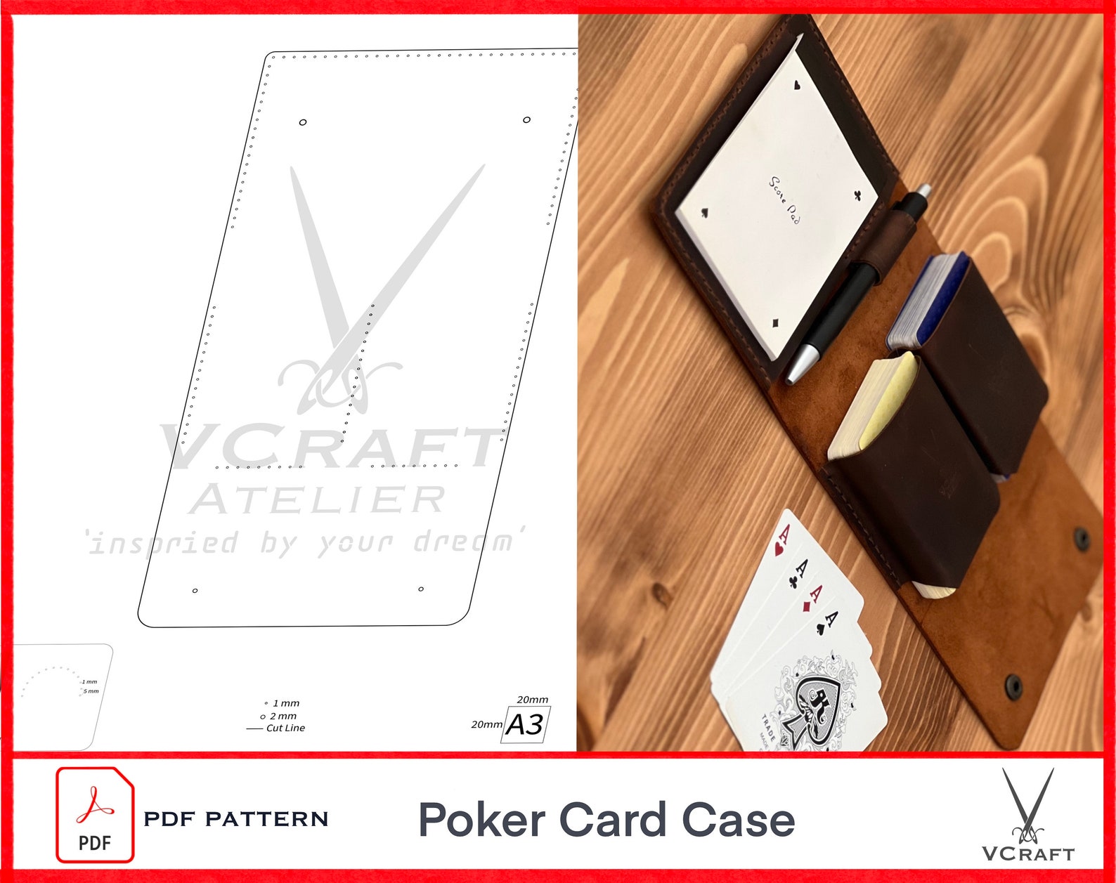 PDF Pattern of Playing Card Case - Etsy