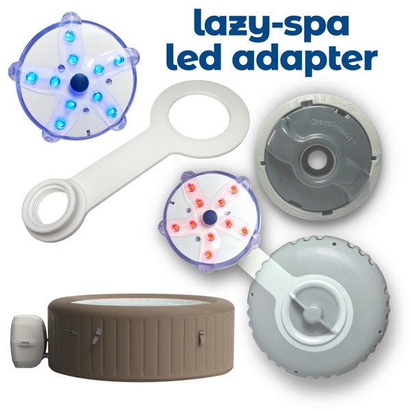 Ley Z Spa Lazy 7 color LED Light (No Lighting) White Holder Adapter Only Underwater Accessory for Air Jet and Hydro Jet Pro Bubble Hot Tub