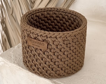 PDF Crochet Pattern Basket Crochet Woven Basket Pattern Crochet Storage Basket Pattern Round Crochet Basket Pattern Rope Basket Pattern Box