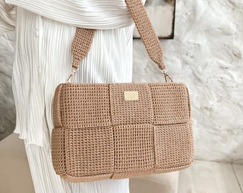 Crochet Luxury Bag Pattern Elegant Handbag PDF Crocheted Purse Tutorial Easy Yarn Craft Project