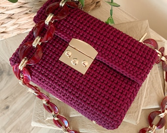 Easy Crochet Bag Pattern Beginner Handbag Pattern Crocheting Idea Crocheted Luxury Purse