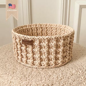 Crochet Pattern Basket Pattern Crochet Basket Storage Pattern Storage Basket Crochet Round Basket Project Idea Crochet Handmade Basket Decor