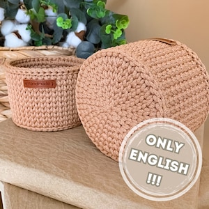 PDF Crochet Pattern Basket Storage Pattern Crochet Round Basket Crochet Amigurumi Basket PDF Crochet Basket Pattern PDF Crochet Home decor image 2