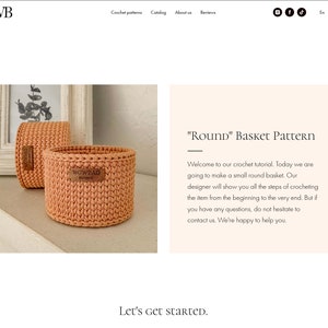 PDF Crochet Basket Pattern