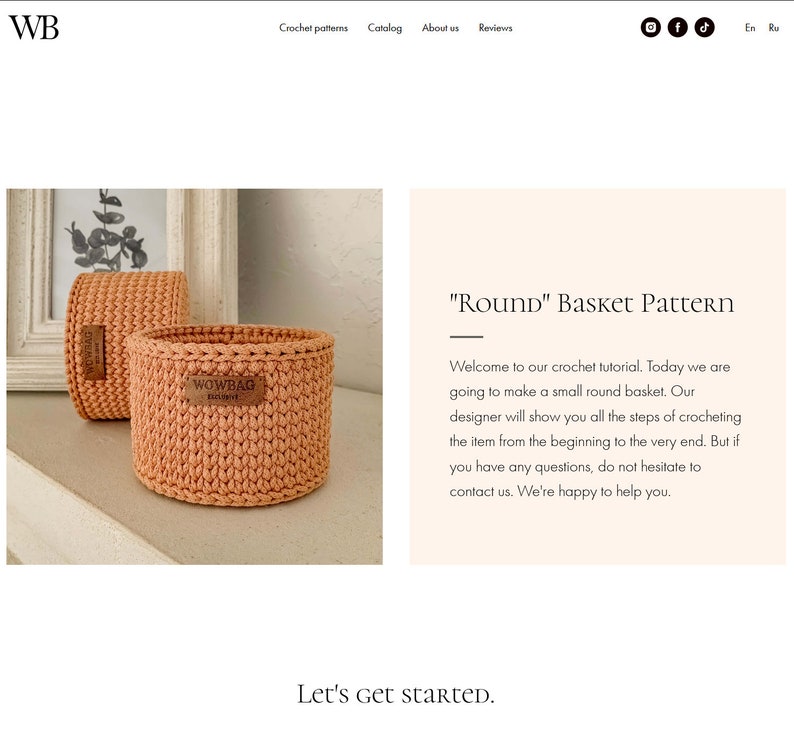 PDF Crochet Basket Pattern