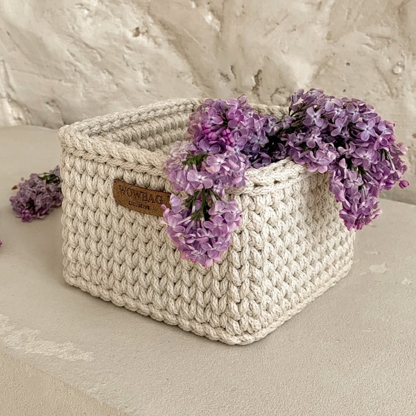 PDF Crochet Pattern Basket Crochet Basket Storage Crochet Square Basket Pattern Crochet Amigurumi Pattern Basket Weave Basket Making Pattern