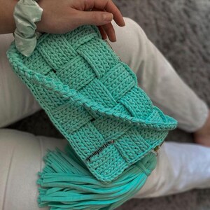 Crochet Bag Pattern Step-by-Step Video Tutorial Crocheted Handbag T shirt Chunky  Yarn Purse Patterns