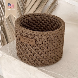 Crochet Round Storage Basket Pattern (PDF Pattern)