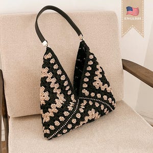 PDF Crochet Pattern Bag Crochet Granny Square Bag Pattern Granny Square Tote-Bag Pattern Crochet Bag Project Easy Crochet Beginner Crochet