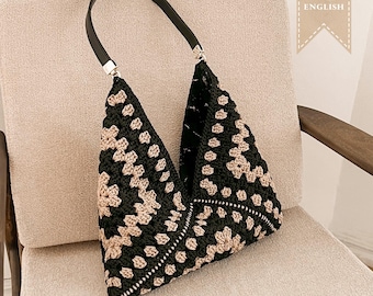 PDF Crochet Pattern Bag Crochet Granny Square Bag Pattern Granny Square Tote-Bag Pattern Crochet Bag Project Easy Crochet Beginner Crochet