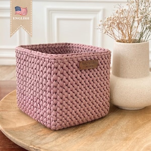 Crochet Pattern Basket Crochet Square Basket Pattern Crochet Home Decor Idea Basket Storage Crochet Basket Handmade Crochet Project for Home